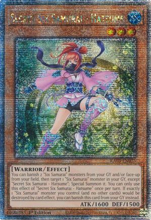 Secret Six Samurai - Hatsume (Quarter Century Secret Rare) (RA03-EN016) - Quarter Century Bonanza 1st Edition