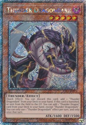 Thunder Dragondark (Platinum Secret Rare) (RA03-EN018) - Quarter Century Bonanza 1st Edition