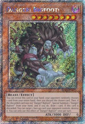 Danger! Bigfoot! (Platinum Secret Rare) (RA03-EN019) - Quarter Century Bonanza 1st Edition