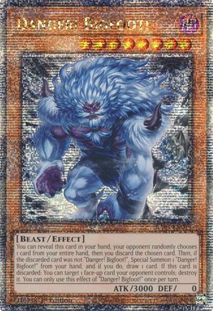 Danger! Bigfoot! (Alternate Art) (Quarter Century Secret Rare) (RA03-EN019) - Quarter Century Bonanza 1st Edition