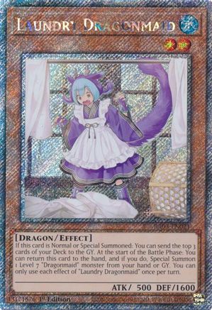 Laundry Dragonmaid (Platinum Secret Rare) (RA03-EN021) - Quarter Century Bonanza 1st Edition