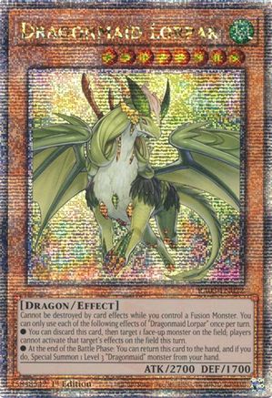 Dragonmaid Lorpar (Quarter Century Secret Rare) (RA03-EN022) - Quarter Century Bonanza 1st Edition