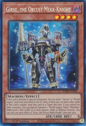 Girsu, the Orcust Mekk-Knight (CR) (RA03-EN026) - Quarter Century Bonanza 1st Edition