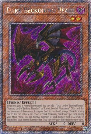 Dark Beckoning Beast (Platinum Secret Rare) (RA03-EN027) - Quarter Century Bonanza 1st Edition