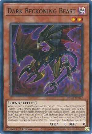 Dark Beckoning Beast (RA03-EN027) - Quarter Century Bonanza 1st Edition