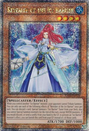 Revealer of the Ice Barrier (Quarter Century Secret Rare) (RA03-EN028) - Quarter Century Bonanza 1st Edition