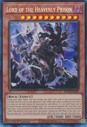 Lord of the Heavenly Prison (CR) (RA03-EN029) - Quarter Century Bonanza 1st Edition