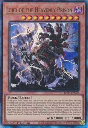 Lord of the Heavenly Prison (UTR) (RA03-EN029) - Quarter Century Bonanza 1st Edition