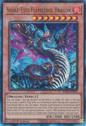 Snake-Eyes Flamberge Dragon (UTR) (RA03-EN033) - Quarter Century Bonanza 1st Edition