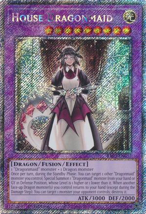 House Dragonmaid (Platinum Secret Rare) (RA03-EN037) - Quarter Century Bonanza 1st Edition