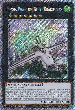 Mecha Phantom Beast Dracossack (Platinum Secret Rare) (RA03-EN039) - Quarter Century Bonanza 1st Edition