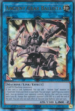 Ancient Gear Ballista (UTR) (RA03-EN046) - Quarter Century Bonanza 1st Edition