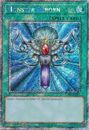 Monster Reborn (Platinum Secret Rare) (RA03-EN052) - Quarter Century Bonanza 1st Edition