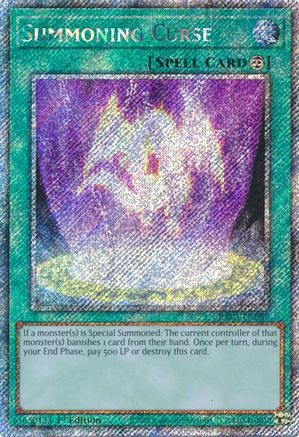 Summoning Curse (Platinum Secret Rare) (RA03-EN057) - Quarter Century Bonanza 1st Edition