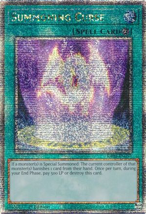 Summoning Curse (Quarter Century Secret Rare) (RA03-EN057) - Quarter Century Bonanza 1st Edition