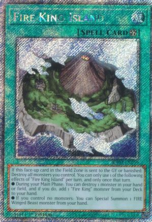 Fire King Island (Platinum Secret Rare) (RA03-EN059) - Quarter Century Bonanza 1st Edition