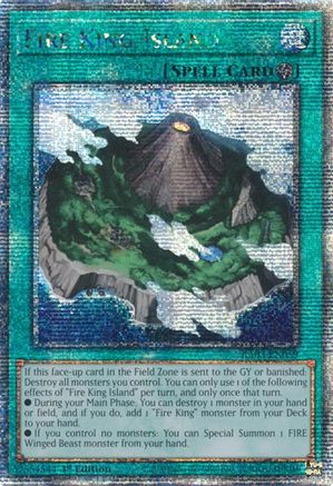 Fire King Island (Quarter Century Secret Rare) (RA03-EN059) - Quarter Century Bonanza 1st Edition