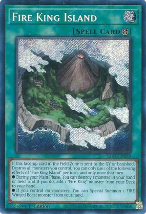 Fire King Island (Secret Rare) (RA03-EN059) - Quarter Century Bonanza 1st Edition