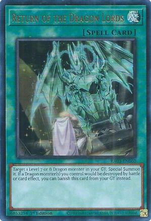 Return of the Dragon Lords (UR) (RA03-EN060) - Quarter Century Bonanza 1st Edition