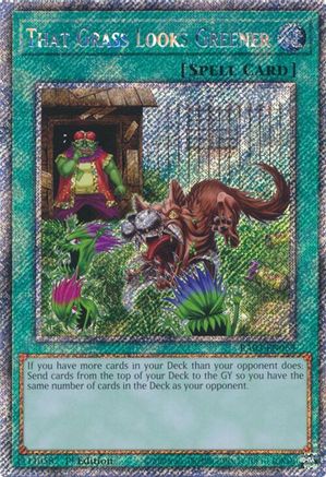 That Grass Looks Greener (Platinum Secret Rare) (RA03-EN063) - Quarter Century Bonanza 1st Edition