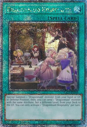 Dragonmaid Hospitality (Quarter Century Secret Rare) (RA03-EN068) - Quarter Century Bonanza 1st Edition