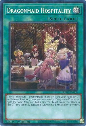 Dragonmaid Hospitality (Secret Rare) (RA03-EN068) - Quarter Century Bonanza 1st Edition