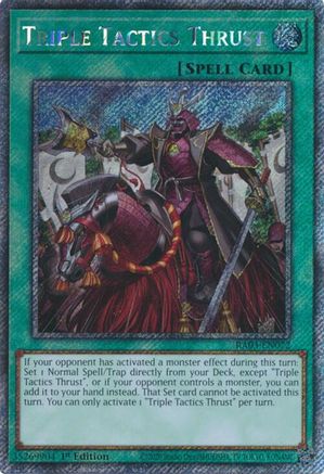 Triple Tactics Thrust (Platinum Secret Rare) (RA03-EN072) - Quarter Century Bonanza 1st Edition