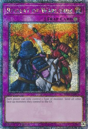 Rivalry of Warlords (Quarter Century Secret Rare) (RA03-EN075) - Quarter Century Bonanza 1st Edition