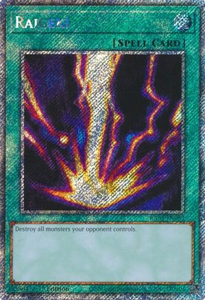 Raigeki (Platinum Secret Rare) (RA03-EN083) - Quarter Century Bonanza 1st Edition