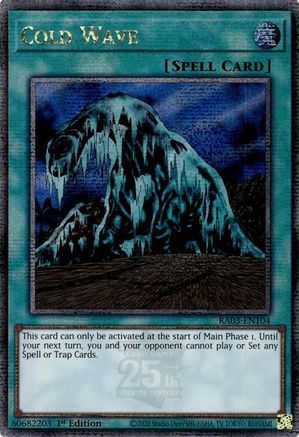 Cold Wave (Quarter Century Secret Rare) (RA03-EN104) - Quarter Century Bonanza 1st Edition