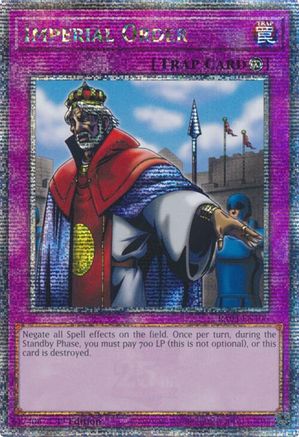 Imperial Order (Quarter Century Secret Rare) (RA03-EN106) - Quarter Century Bonanza 1st Edition