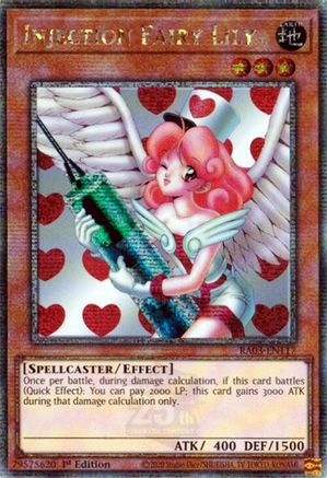 Injection Fairy Lily (Quarter Century Secret Rare) (RA03-EN117) - Quarter Century Bonanza 1st Edition