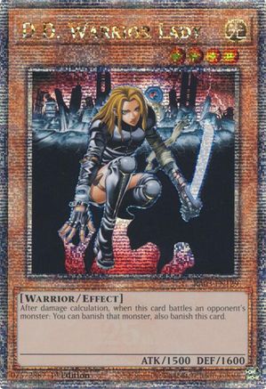 D.D. Warrior Lady (Quarter Century Secret Rare) (RA03-EN129) - Quarter Century Bonanza 1st Edition