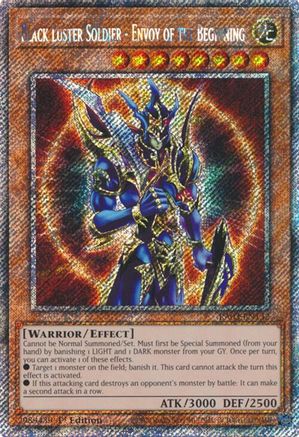 Black Luster Soldier - Envoy of the Beginning (Platinum Secret Rare) (RA03-EN132) - Quarter Century Bonanza 1st Edition