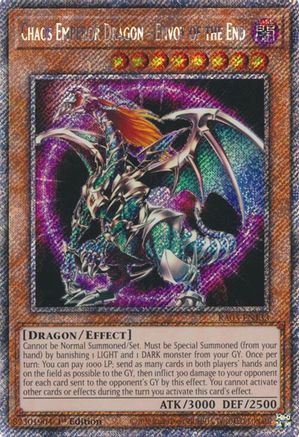 Chaos Emperor Dragon - Envoy of the End (Platinum Secret Rare) (RA03-EN133) - Quarter Century Bonanza 1st Edition