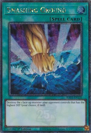 Smashing Ground (Quarter Century Secret Rare) (RA03-EN135) - Quarter Century Bonanza 1st Edition