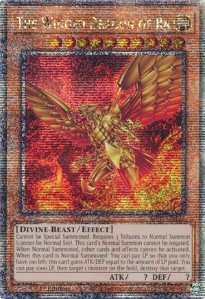 The Winged Dragon of Ra (Quarter Century Secret Rare) (RA03-EN137) - Quarter Century Bonanza 1st Edition