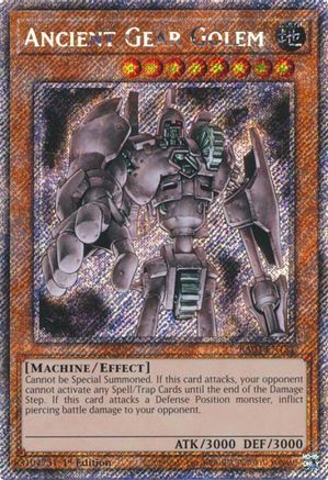 Ancient Gear Golem (Platinum Secret Rare) (RA03-EN151) - Quarter Century Bonanza 1st Edition