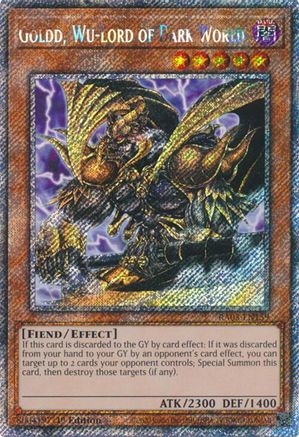 Goldd, Wu-Lord of Dark World (Platinum Secret Rare) (RA03-EN159) - Quarter Century Bonanza 1st Edition