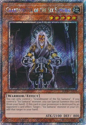 Grandmaster of the Six Samurai (Platinum Secret Rare) (RA03-EN174) - Quarter Century Bonanza 1st Edition