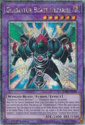 Gladiator Beast Gyzarus (Quarter Century Secret Rare) (RA03-EN198) - Quarter Century Bonanza 1st Edition