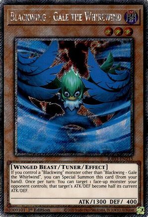 Blackwing - Gale the Whirlwind (Platinum Secret Rare) (RA03-EN215) - Quarter Century Bonanza 1st Edition