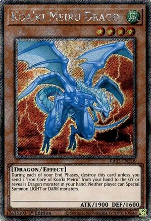 Koa'ki Meiru Drago (Platinum Secret Rare) (RA03-EN218) - Quarter Century Bonanza 1st Edition