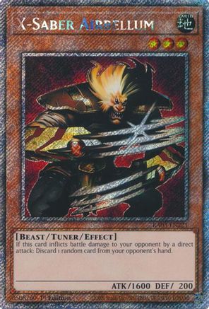 X-Saber Airbellum (Platinum Secret Rare) (RA03-EN221) - Quarter Century Bonanza 1st Edition