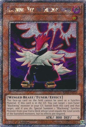 Blackwing - Vayu the Emblem of Honor (Platinum Secret Rare) (RA03-EN224) - Quarter Century Bonanza 1st Edition