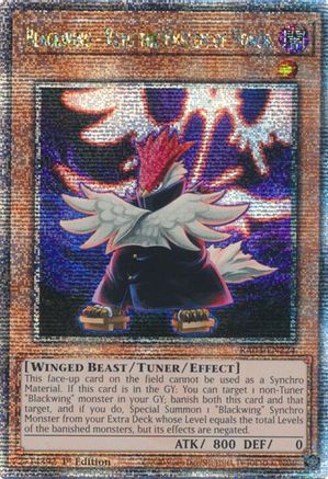 Blackwing - Vayu the Emblem of Honor (Quarter Century Secret Rare) (RA03-EN224) - Quarter Century Bonanza 1st Edition