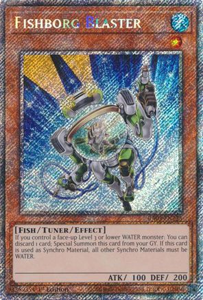 Fishborg Blaster (Platinum Secret Rare) (RA03-EN225) - Quarter Century Bonanza 1st Edition