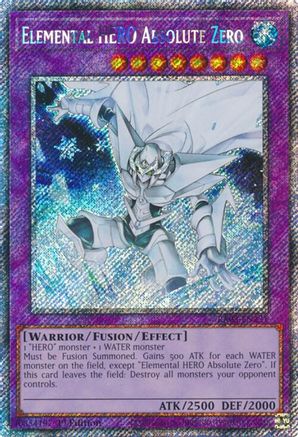 Elemental HERO Absolute Zero (Platinum Secret Rare) (RA03-EN231) - Quarter Century Bonanza 1st Edition