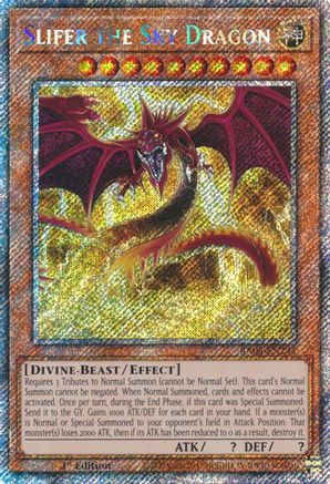 Slifer the Sky Dragon (Platinum Secret Rare) (RA03-EN244) - Quarter Century Bonanza 1st Edition