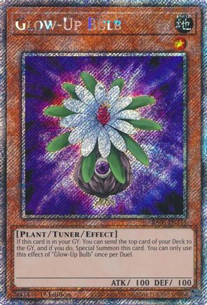 Glow-Up Bulb (Platinum Secret Rare) (RA03-EN245) - Quarter Century Bonanza 1st Edition